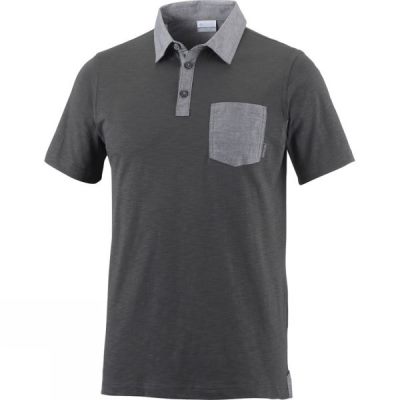 Camisa Columbia Lookout Point Novelty Polo Hombre Gris Oscuro - Chile JCA516230